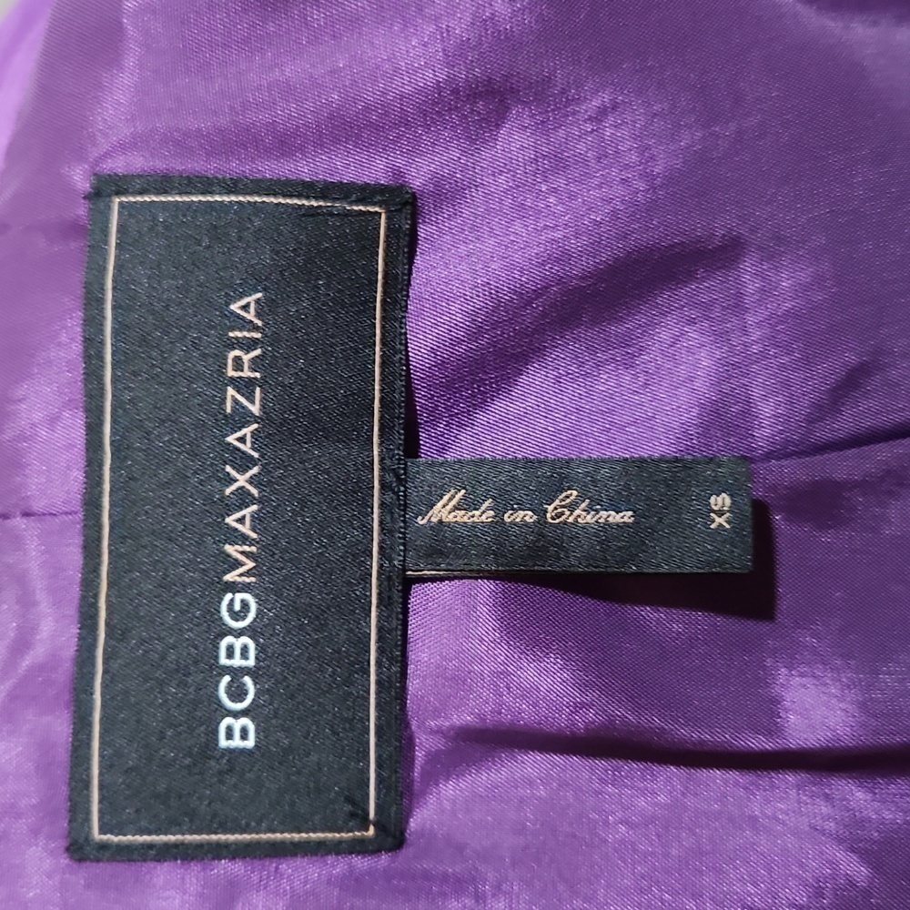 BCBGMaxAzria Purple Ruffle Front Jacket - Picture 10 of 12